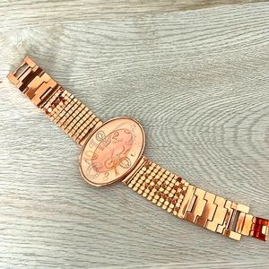 Trendz Rose Gold Large  Oval Face Watch